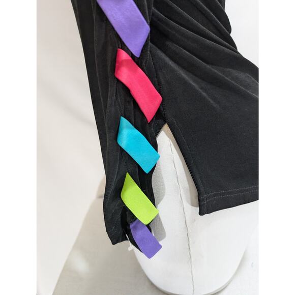 Talk of the Walk Black Multi Color Cutout Sleeve Top Small NWT - Picture 3 of 8